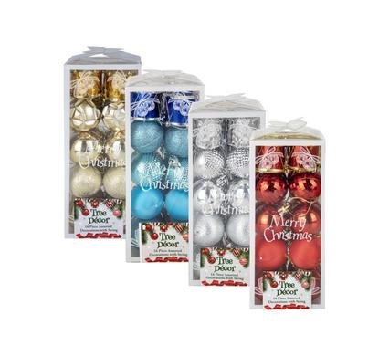 Xmas tree decor balls,gift 16pc asstd