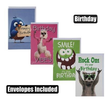 Card & envelope birthday - funny
