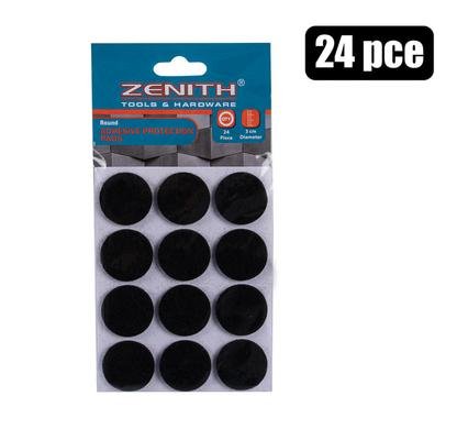 Protection-pads blk adh 3cm rnd 24pce