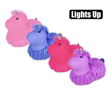 Novelty prickly unicorn flashing 24cm