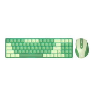 Redragon BS8772 Wireless Keyboard and Mouse Combo - Green/White