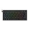 REDRAGON Horus Mini 61Key Red Switch RGB Low Profile Gaming Mechanical Keyboard - Black