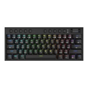 REDRAGON Horus Mini Pro 61Key Wireless Bluetooth Red Switch RGB Low Profile Gaming Mechanical Keyboard - Black