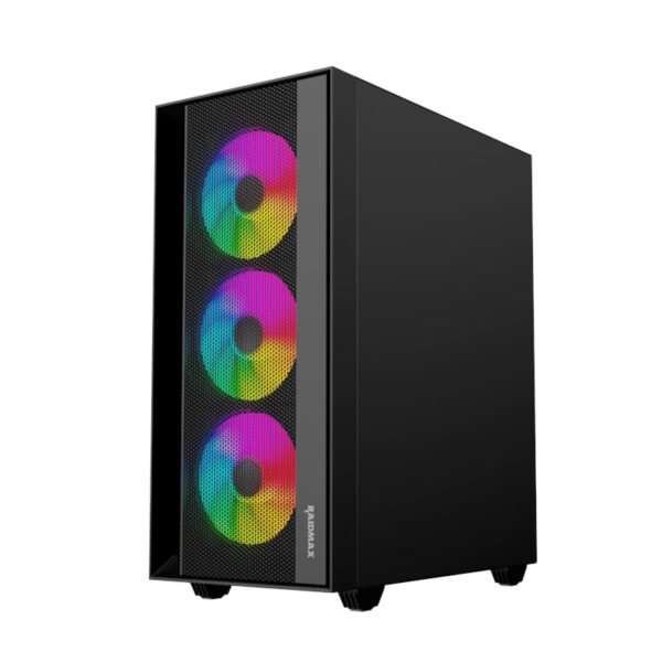 Raidmax V1000TBS ATX | Micro-ATX | Mini-ITX ARGB Mid-Tower Gaming Chassis - Black - Image 3